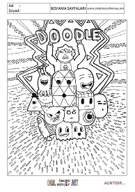 Doodle boyama sayfaları